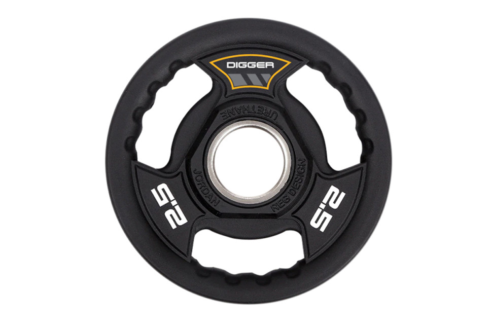 Диск олимпийский полиуретановый 3-х хватовый 2,5кг Hasttings Digger HD51C3A-2,5