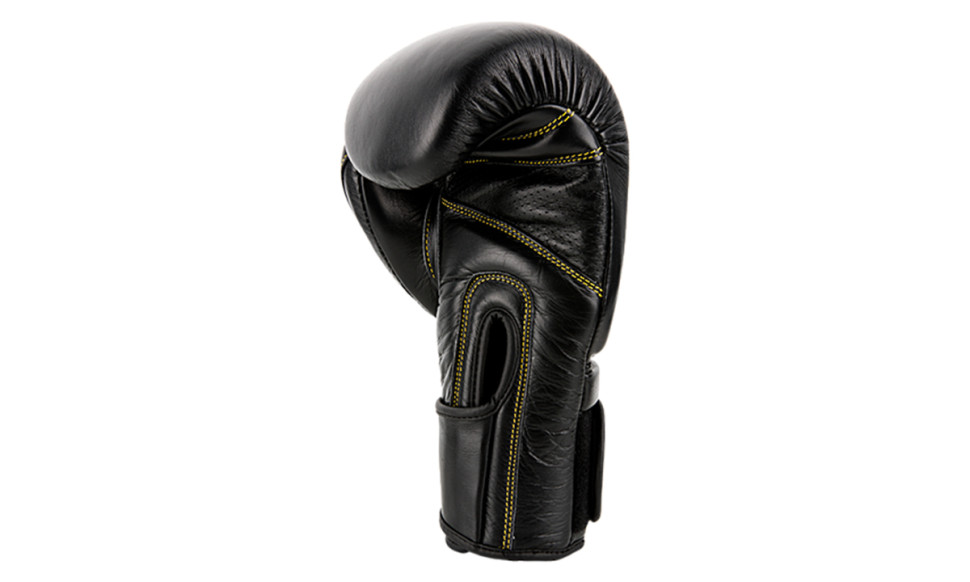 UFC Премиальные тренировочные перчатки на липучке чёрные - 12 Oz