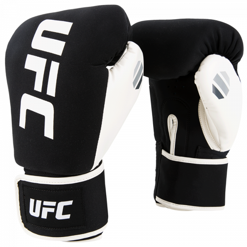 UFC Перчатки для бокса и ММА черные/белые - L